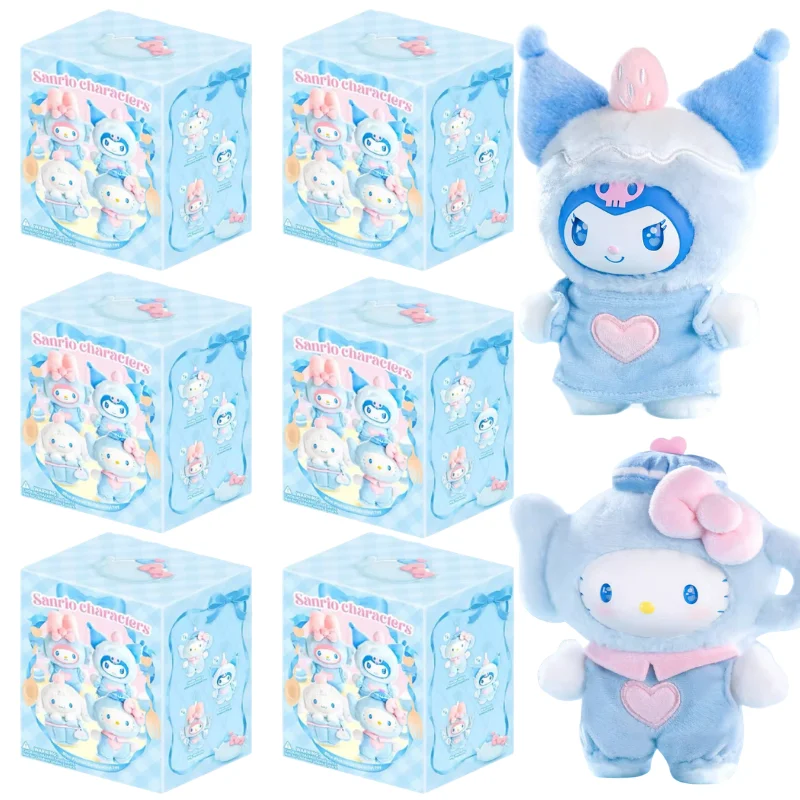 

Kawaii Sanrio Blue Flutter Series Blind Box Cute Character Hello Kitty Kuromi Vinyl Plush Trendy Bag Pendant Girls Birthday Gift