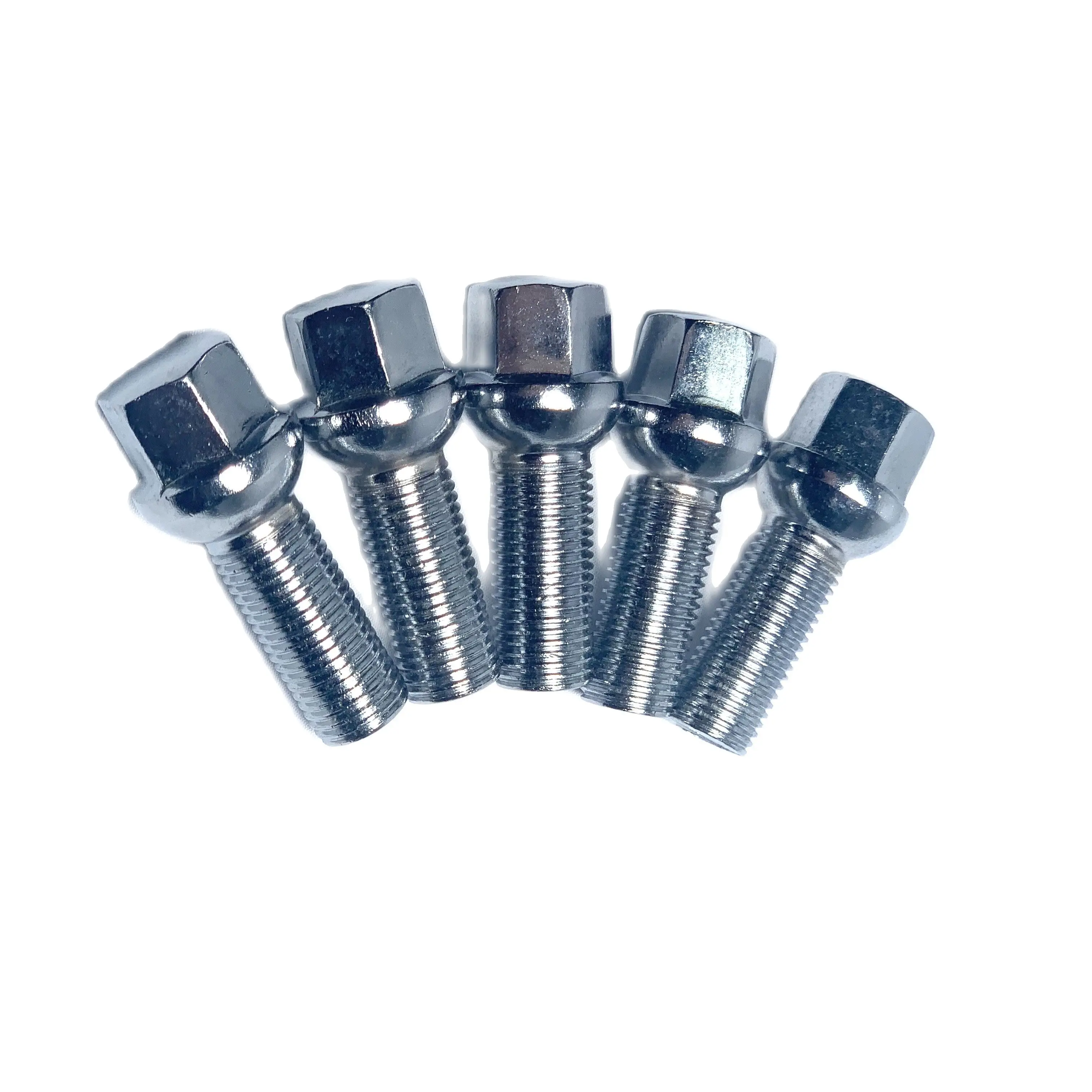 1pc 45mm Lug Bolts Extra Long Bolts | M14x1.5 | Ball Seat | 17mm Hex | Chrome Finish