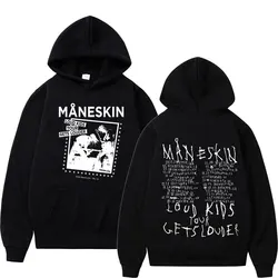 Italian Rock Band Maneskin Hoodie Louds Kids Gets Louder Tour Hoodies Men's Women's Vintage Hip Hop Oversized Sweatshirts Hoody