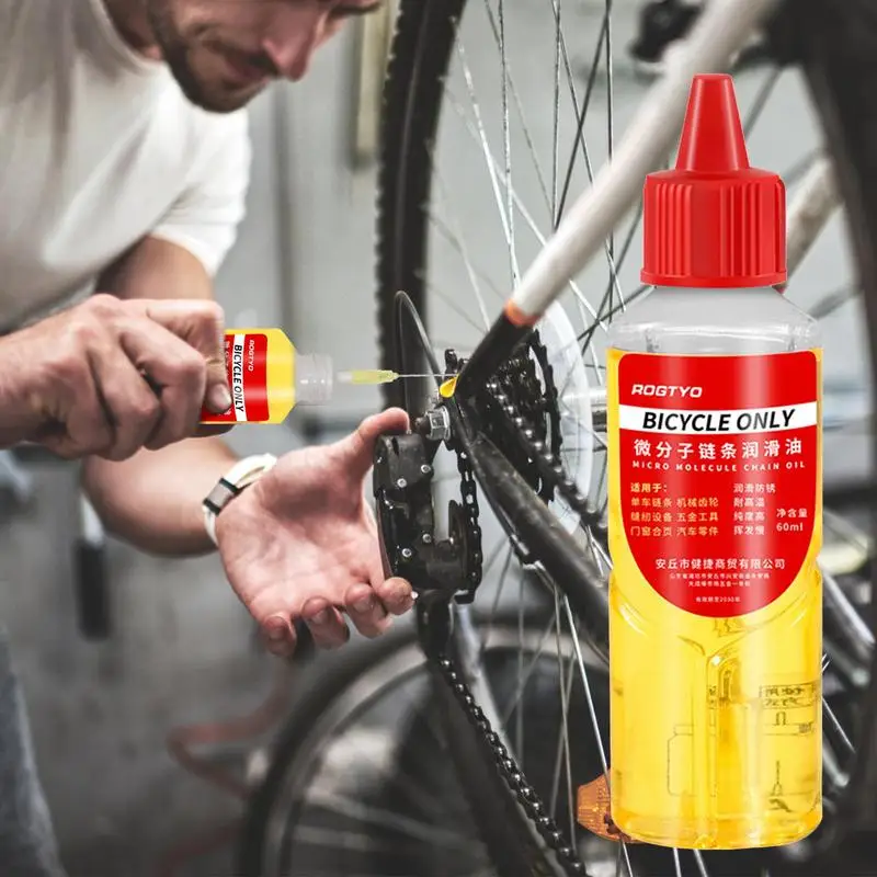 60ml Bike Chain Anti Rust Lubricant Applicator Multipurpose Motorcycle Gear Chain Oiler Bicycle Home Maintenance Lube Cleaner