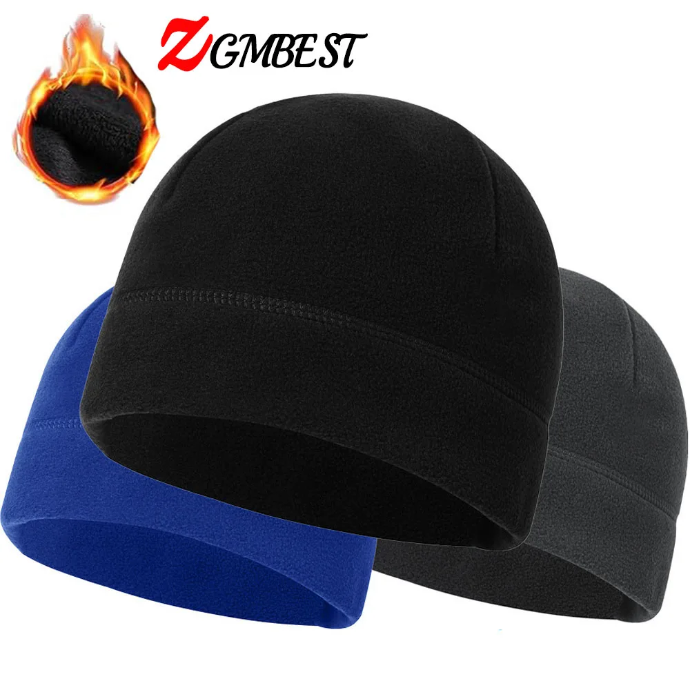 

Winter Warm Cap Soft Fleece Beanie Hat Thick Windproof Watch Caps Outdoor Sports Skiing Hiking Cycling Warm Hats for Men Women