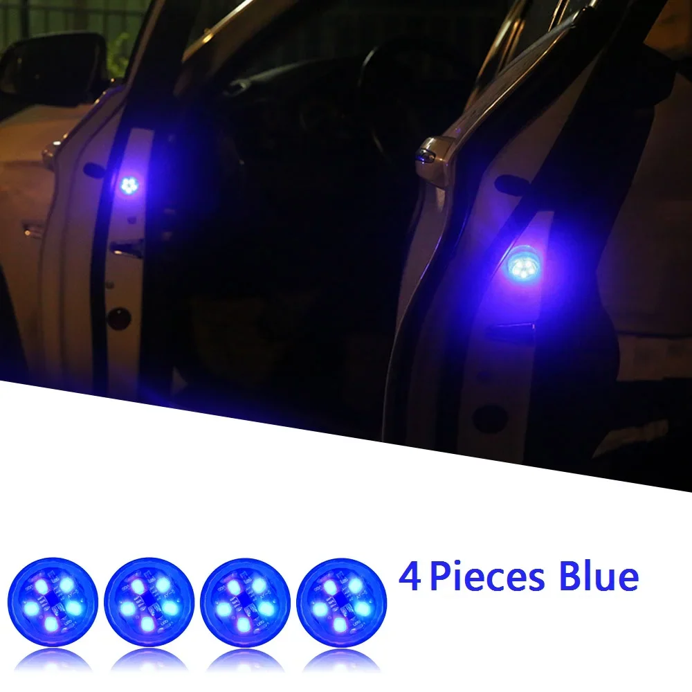 1/2/4 stücke Universal LED Auto Öffnung Tür Sicherheit Warnung Anti-kollision Lichter Magnetische Sensor Strobe blinkende Alarm Lichter