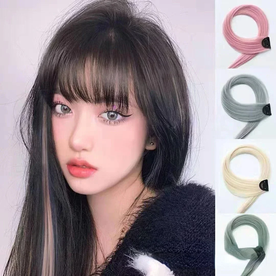 Synthetic Hair Clip Hair Extension Tool Balck Brown Straight Hair Extension Clip In Hairpiece High Temperature Hair Styling Tool