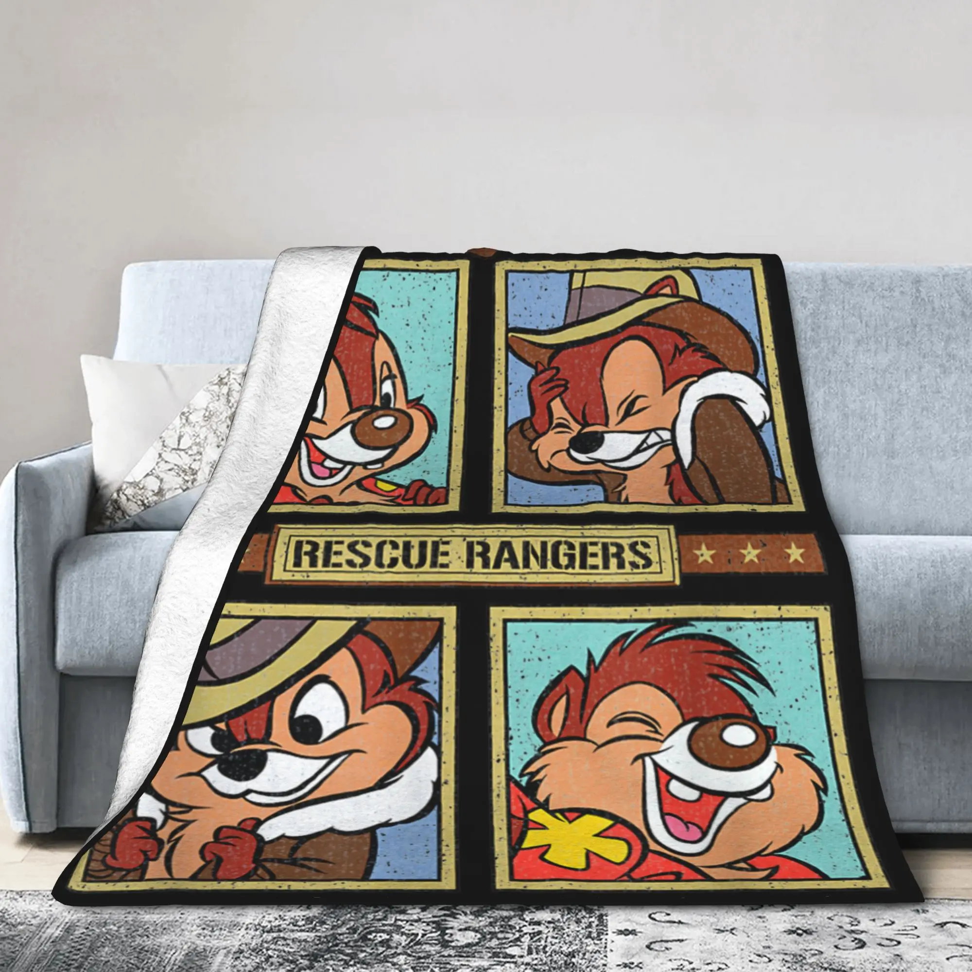 

Милые одеяла в стиле ретро с белками и детективами, флисовые многофункциональные теплые пледы с принтом «Чип и Дейл» для кровати, дивана, ковра