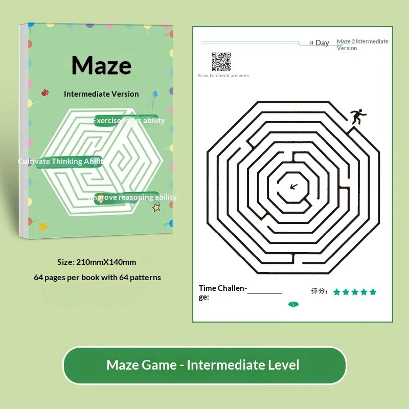 Children Maze Game Book Student Concentration Training Intellectual Development Educational Early Learning Toys Kids Gifts