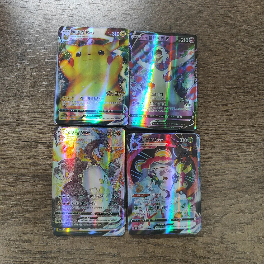 Pokemon Cards Arceus Charizard Pikachu Flash Card GX VMAX Hologram Game Battle Trading Kid Collectible Transaction Card Toy Gift