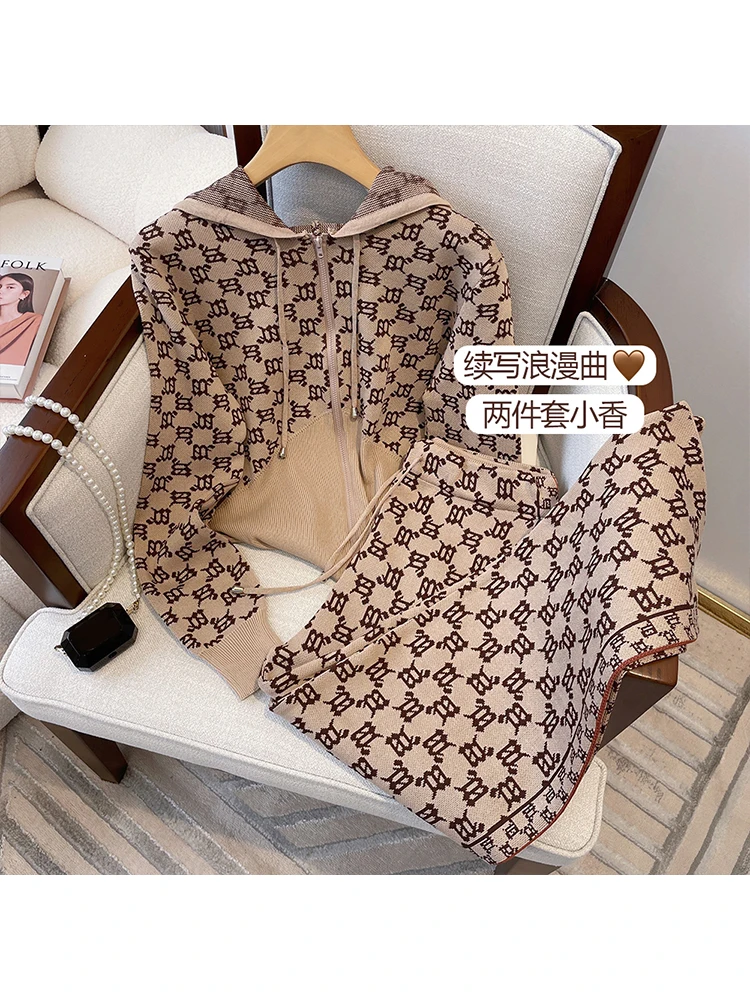 2023 Spring New Fashion Women Streetwear 2 Pieces Suits Long Sleeves Cropped Hooded Tops +Casual High Street Vintage Sweatpants