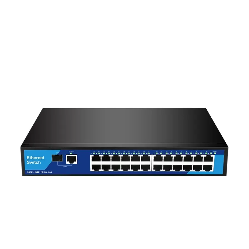 24-ports 10/100Mbps + 1 port gigabit Combo unmanaged Ethernet switch