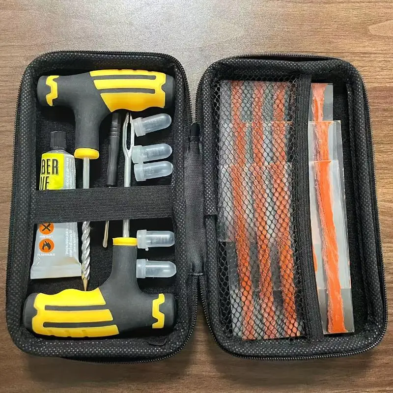 Reparatieset voor alle voertuigen - Multitoolset met 5 zelftappende schroeven & rubbercement, draagbare lekke band reparatie voor onderweg - afbeelding 2