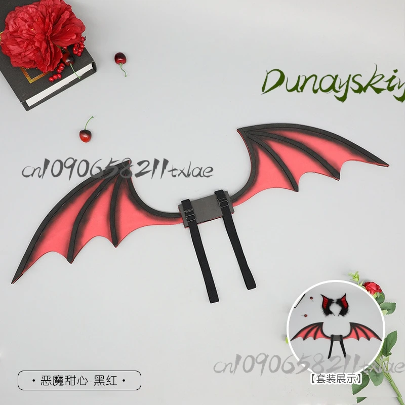 COS комиксы, выставка, аксессуары для выступлений на сцене, Jirai Kei kawaii, темные уши летучей мыши, обручи для волос, крылья, набор для Хэллоуина, косплей