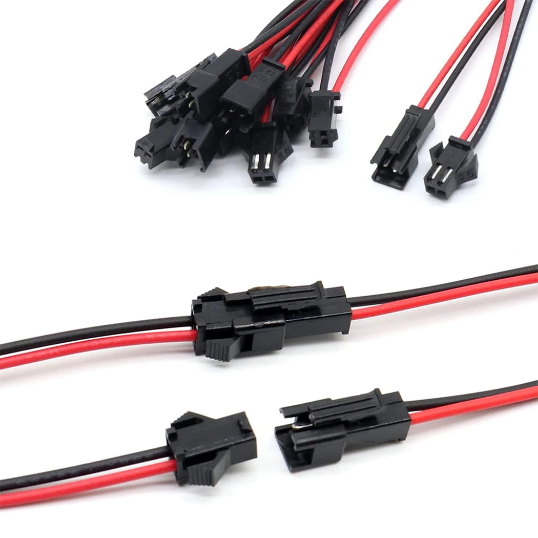 10 أزواج JST SM 2 دبابيس التوصيل الذكور والإناث سلك موصل سلك موصل كابل ضفيرة التوصيل لشريط LED ضوء الشريط مصباح