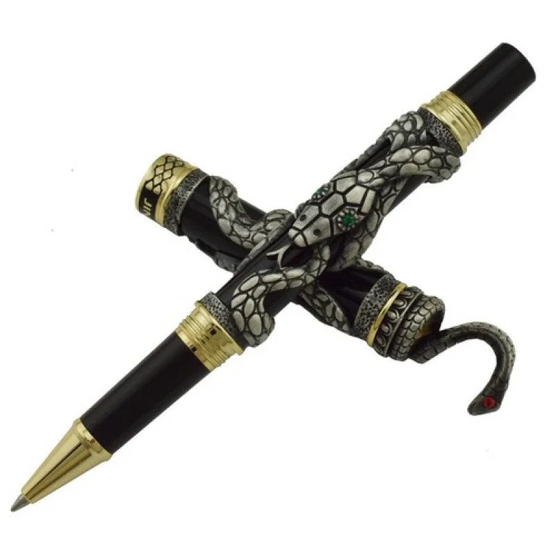

A+ Jinhao Vintage Rollerball Pen Gray Snake Cobra 3D Pattern Collection Gift Pen