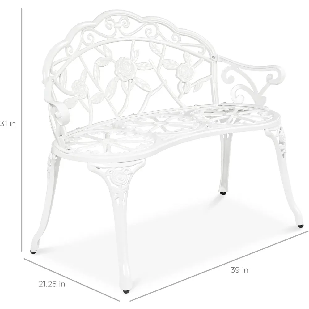 Móveis de aço Loveseat para varanda do pátio do jardim, banco ao ar livre, gramado, parque, assentos no convés, melhor escolha produtos