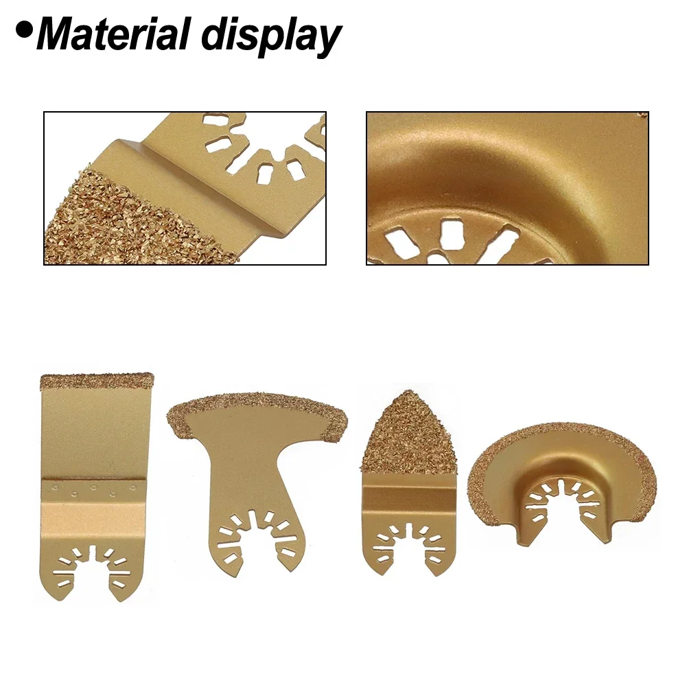Oscillating Carbide Saw Blade Carbide Segment Saw Blades Spare Parts Tile Grout Cutter 4pcs/Set Accessories Multifunction Tool
