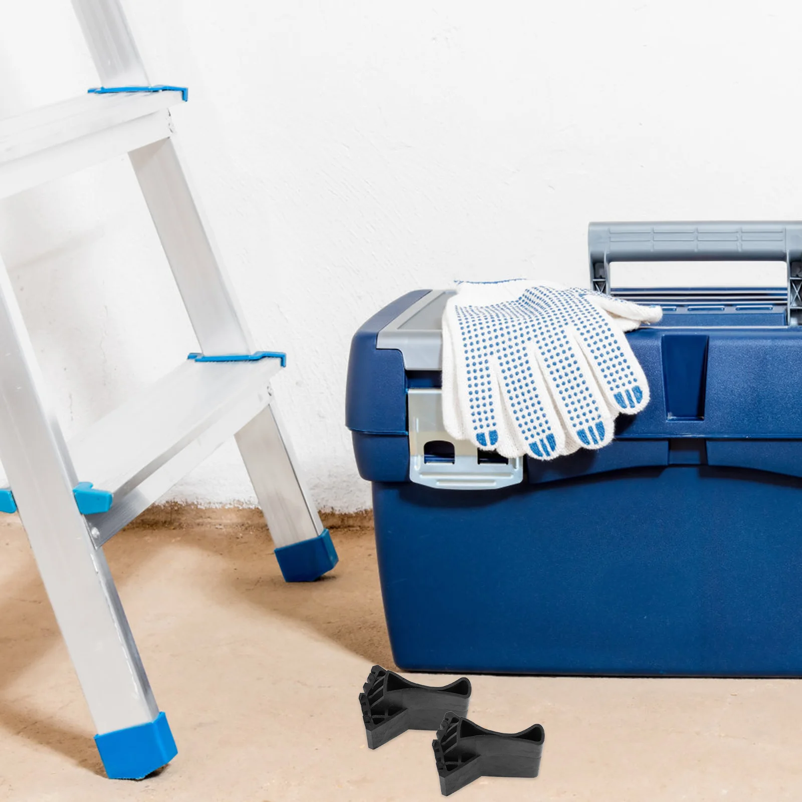 

Non Slip Ladder Foot Covers 2pcs Set Anti Slip Feet for Ladders Folding Step Stool Protector Black Rubber Caps Durable Design