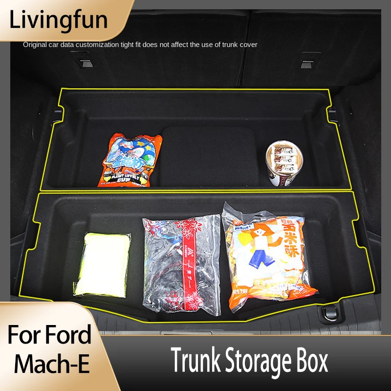 

Livingfun Suitable for Ford mustang mach-e trunk storage box electric ponytail box storage and storage modification accessories