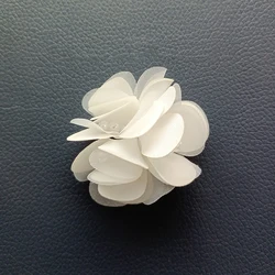 1Pcs Beaded Lace 4cm Pearl Flower Patches Beaded Appliqued DIY Craft Sewing Sew-On Wedding Dress Christmas Garment Decoration