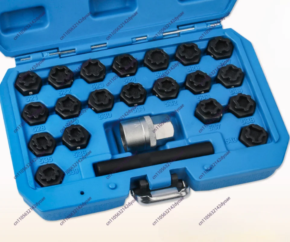 Wheel Lock Key Removal Set For Wheel Anti-theft Fuse Screws Install The Socket Sleeve Tool 22 Pieces