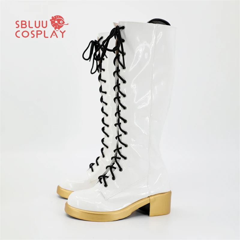 SBluuCosplay KPop Demon Hunters Rumi Cosplay Schuhe Weiß Maßgeschneiderte Stiefel