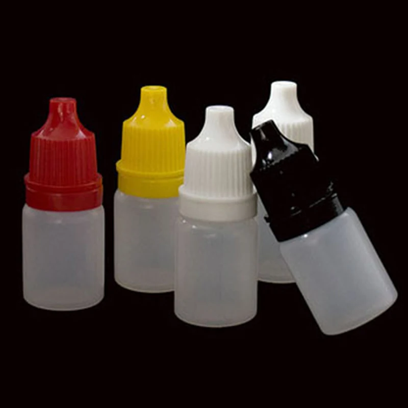 50pcs PET Plastic Empty Dropper Bottle 5ML Liquid Eye Clear Water Vial