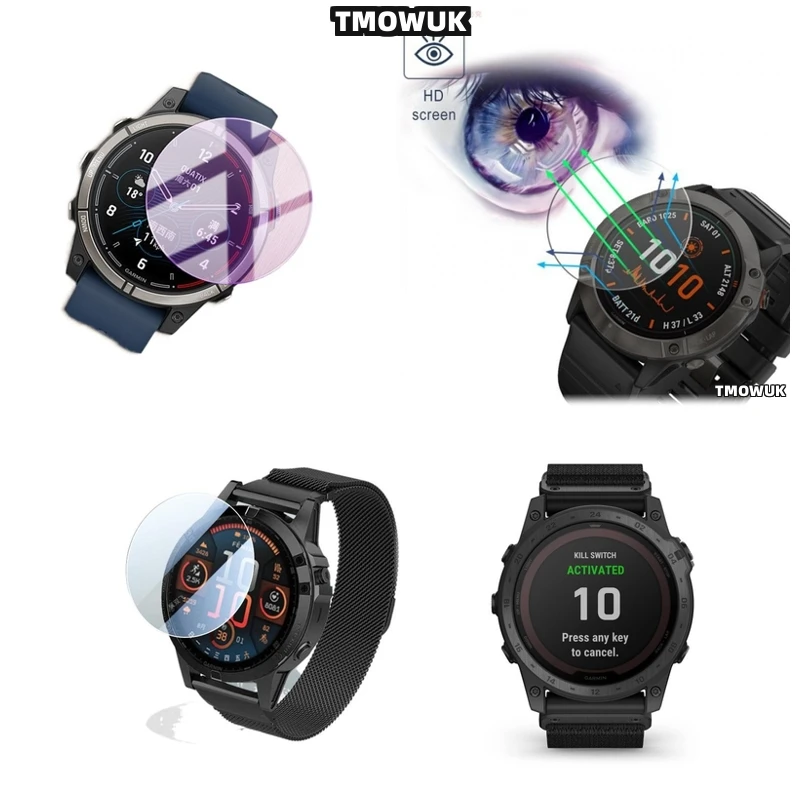 

​​Anti-Fingerprint Watch Film For Garmin Tactix 7 Pro Tactix7 AMOLED Tactix 8 51mm Tactix8 47mm - Tempered Glass 9H​​