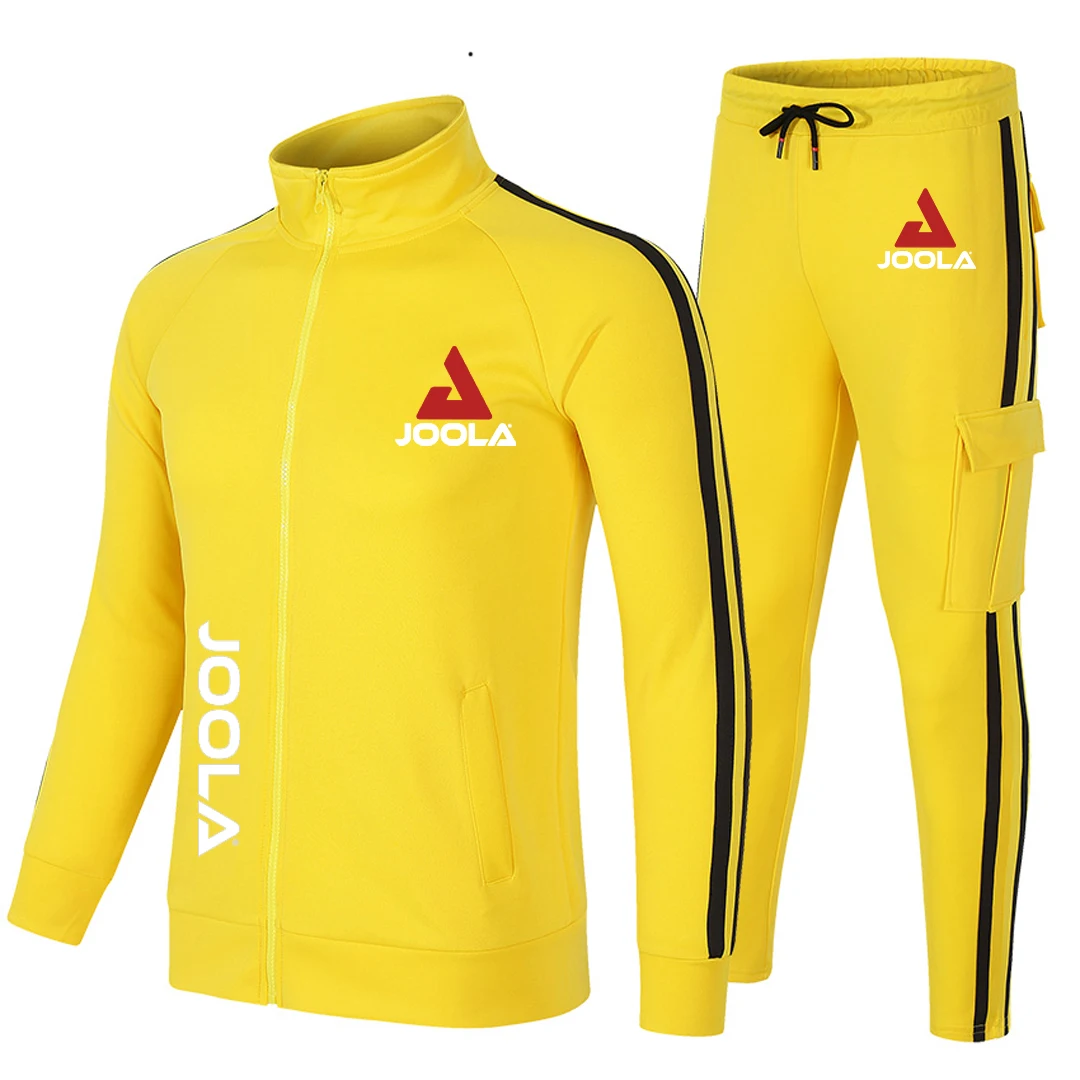 Conjunto de roupas esportivas masculinas para ciclismo e corrida ao ar livre JOOLA, jaqueta slim fit, calças compridas, conjunto de treinamento comple