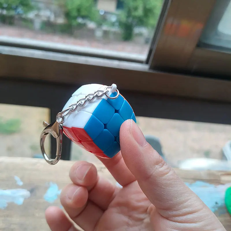 Mini porte-clés pendentif pain Cube lisse 3x3, jouet éducatif, Cubes magiques, Puzzle, cadeaux transfrontaliers pour vous et vos amis