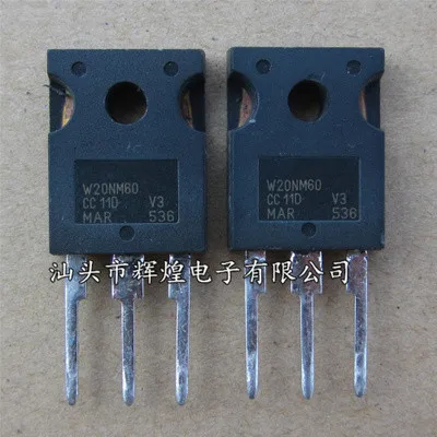 1lot/2pcs New W20NM60 20N60 STW20NM60 W20NM60FD 20A 600V TO-247 Original In Stock