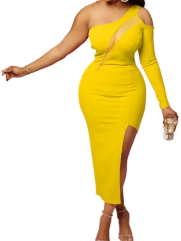 女性用長袖タイトニットドレス,イブニングウェア,イブニングウェア,セクシー