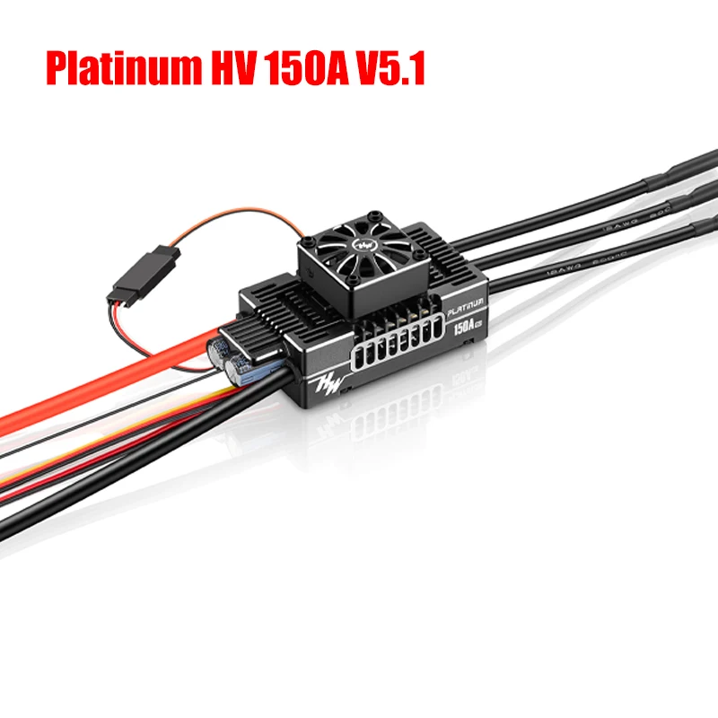 Hobbywing Platinum HV 150A V5.1 3-8S Switchable 5-8V/10A BEC Brushless ESC Speed Controller For RC Fix-wing 3D Flying Quadcopter