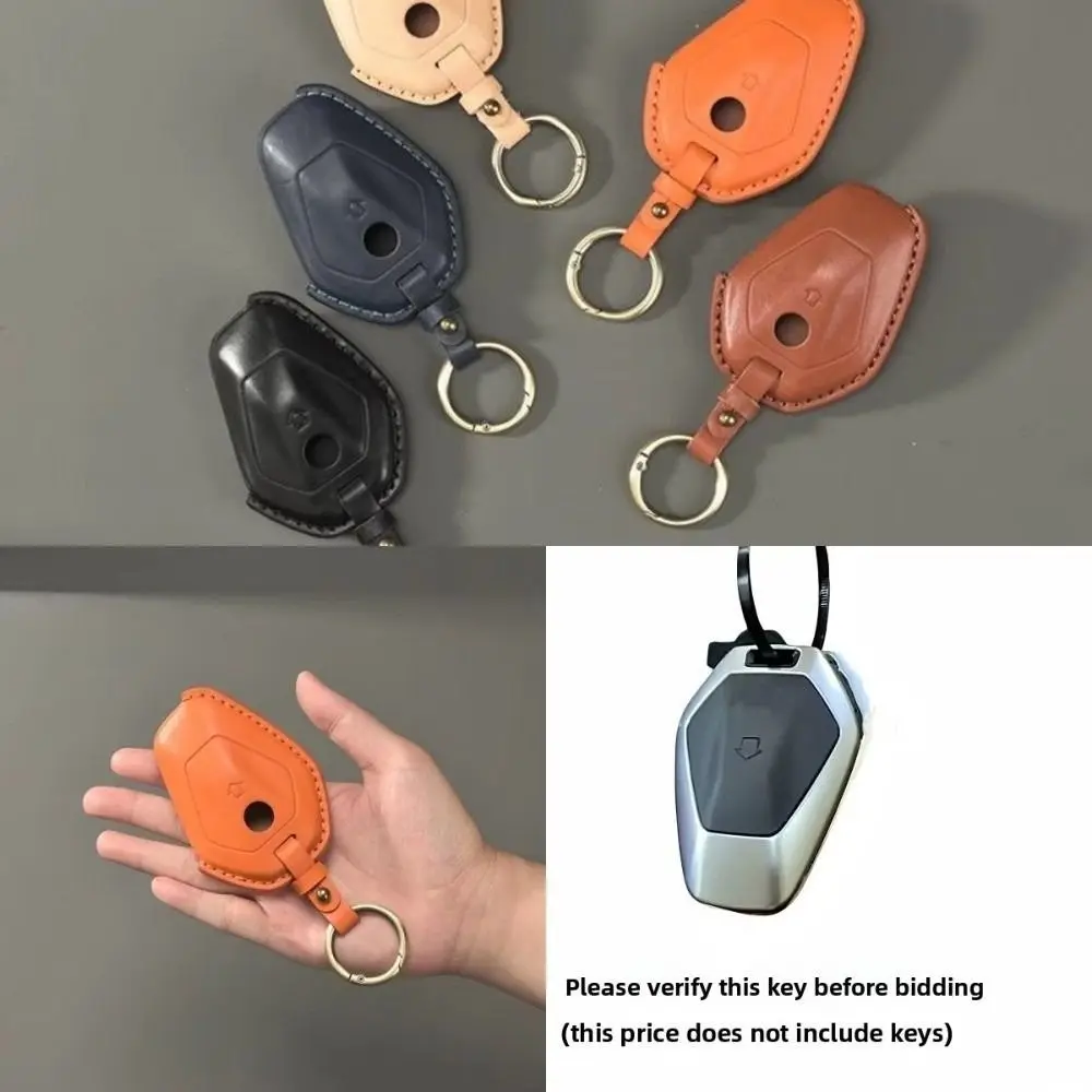 Retro Motorcycle Key Cover​ Genuine Leather Custom Fit​ ​Leather Key Case​ for Bmw GS R 1300 Big GS 2023 R1250 GS Beemer Boxer