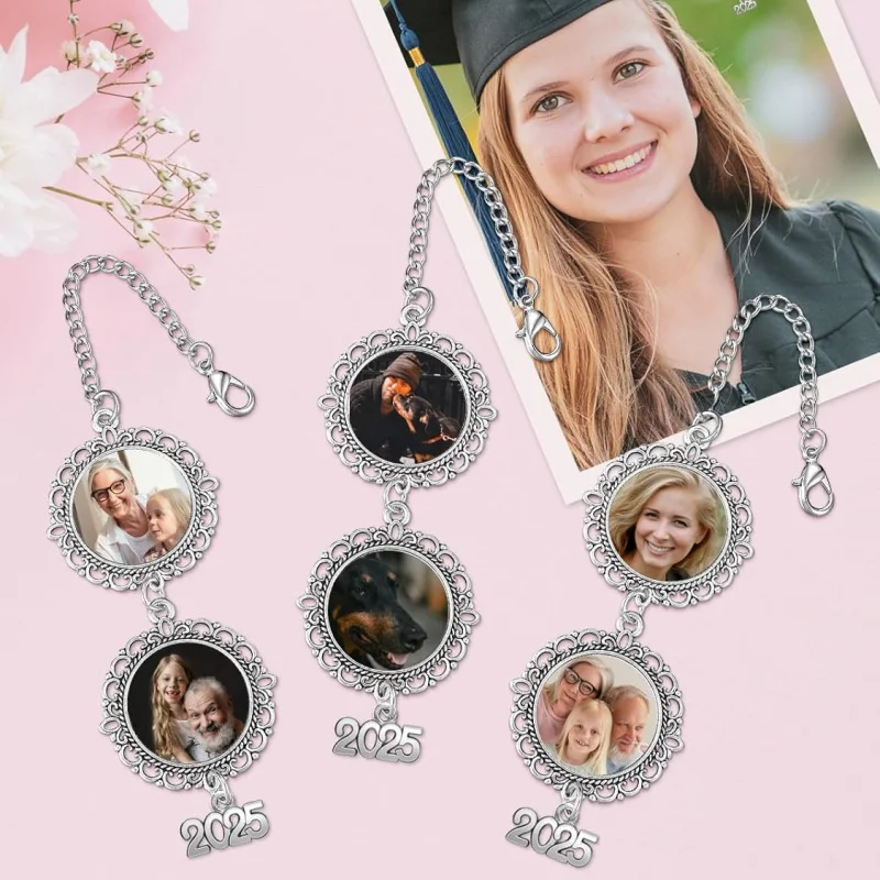 2025 Foto de Graduado personalizada Charm Borla para gorra de graduación Imagen conmemorativa personalizada Charm para vestido Regalo de ceremonia de graduación