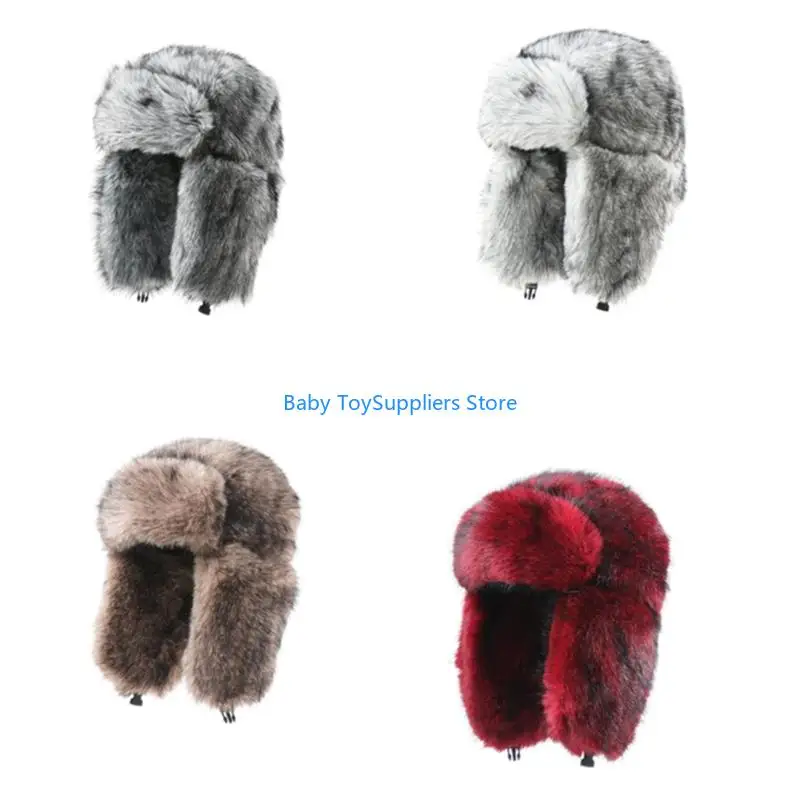 

R1WF ветрозащитная зимняя шапка с расширенным покрытием ушей, утолщенная плюшевая шапка-ловушка для женщин и мужчин, занятия на