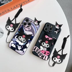 For Xiaomi Redmi 10 10A 12 13 10C 12C 13C Note 8 9 9s 10 11 12 13 Pro Magic Kuromi Case With Holder Rope