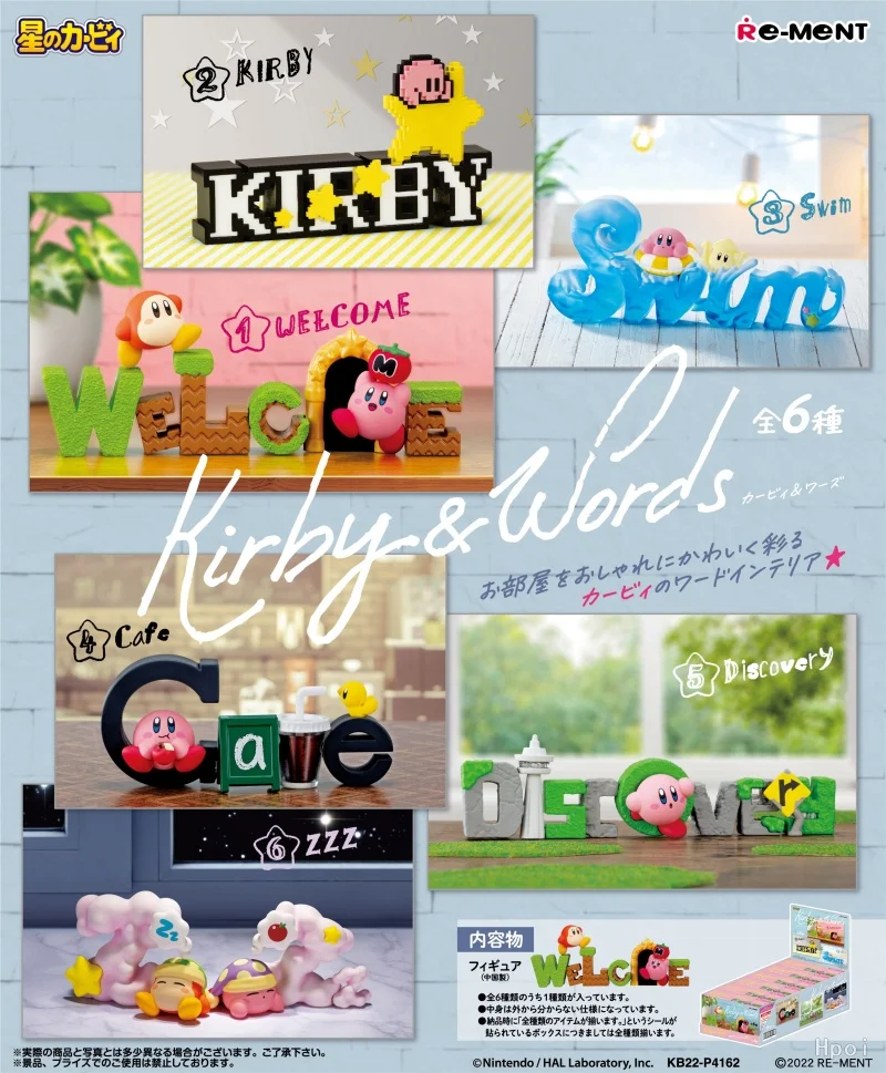 re-ment-original-6-pezzi-kirby-words-giocattoli-per-bambini-regalo-ornamenti-modello-da-collezione