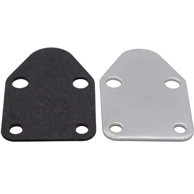 SBC Chrome Fuel Pump Block Off Plate With Gasket For 283 327 350 383 400 SB Chevy Engine-A67F
