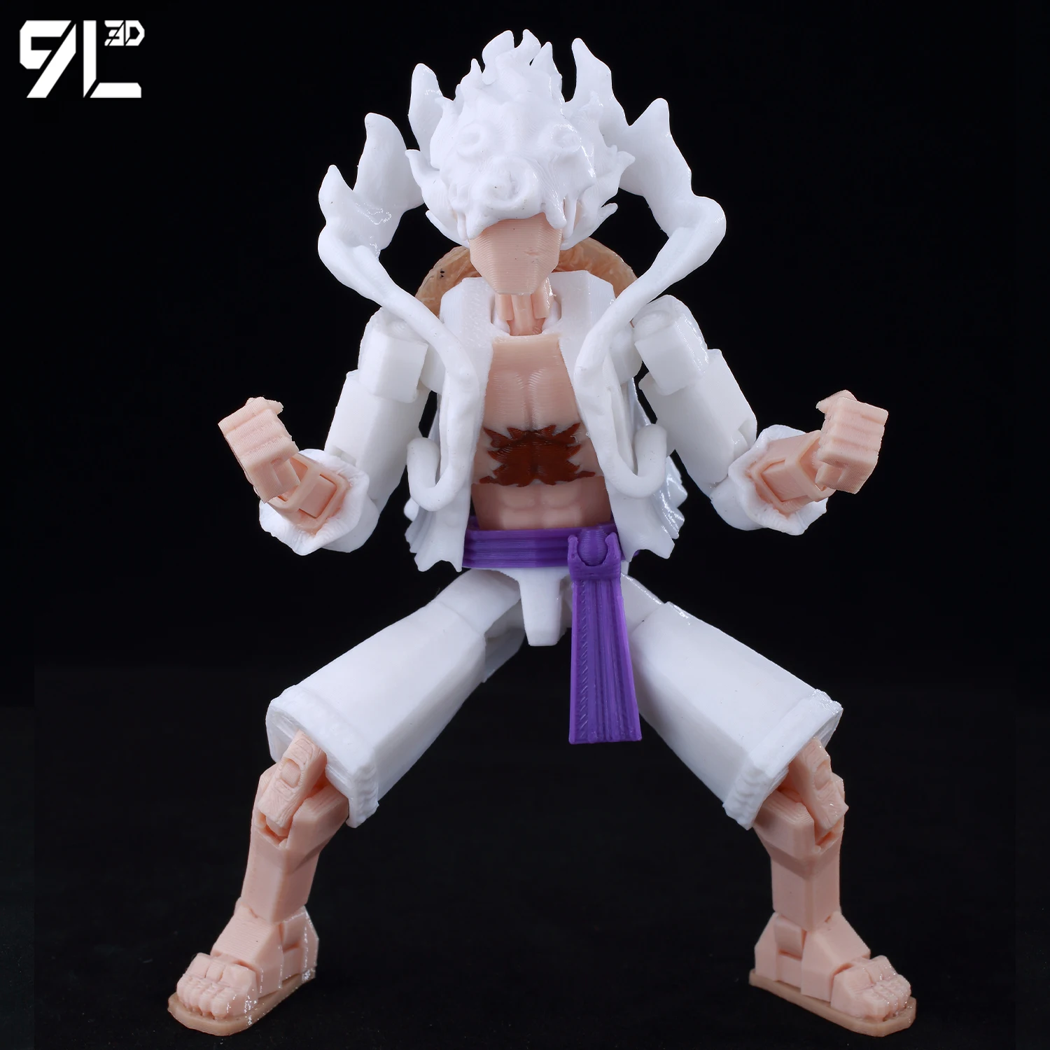 9L 3D OnePiece Figure Lucky13 Dummy13 Luffy Gear 5 Sun God Nika