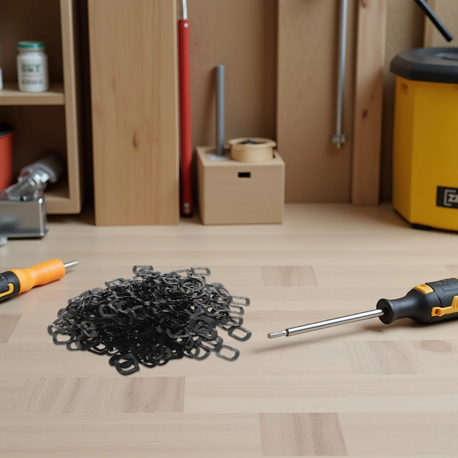 

1000Pcs Steel Wavy Spring Washer 6Mm Id Black Surface Treated for Screw Fixing Shock Absorption Motor Bearing and