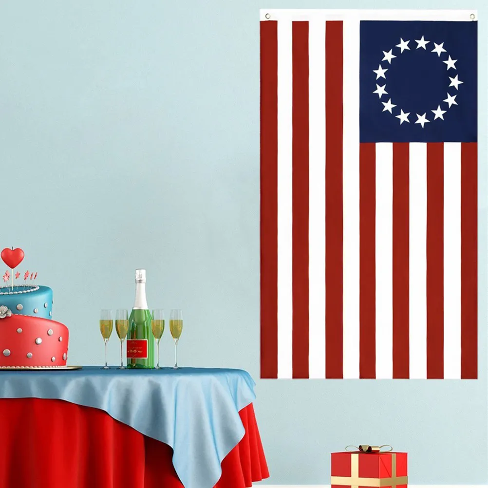 1Pcs Vibrant American Flag Garden Flag Polyester Outdoor Indoor Decorative Banner for Independence Day Yard Lawn Porch Patio