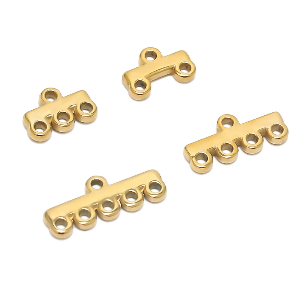 20pcs Stainless Steel Gold Multi Strand Layer Necklace Bracelet Clasps Bails Chains Connectors DIY Jewelry Findings Supplies