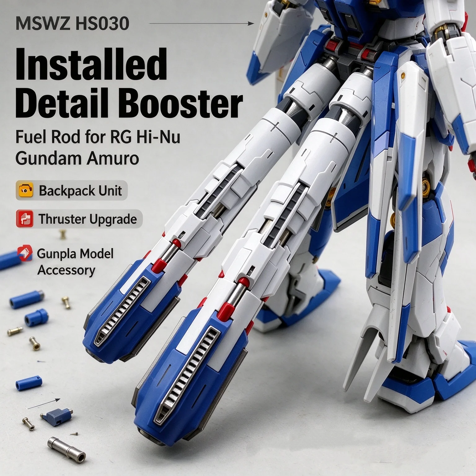 MSWZ HS029 HS030 Gundam Detail Upgrade Parts Universal Backpack Hydraulic Rod RG Hi-V Fuel Thruster Mod Kit