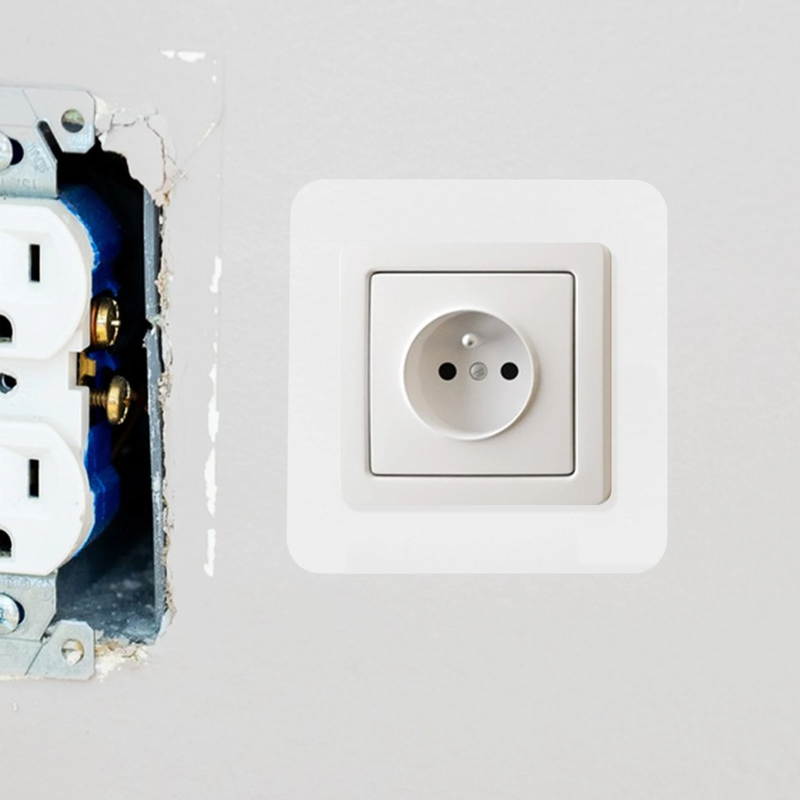 

5pcs Transparent Switch Acrylic Light Switch Sticker Overlay Wall Plate Protector Decorative Solid Faceplate For