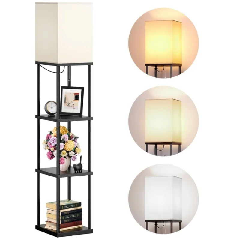 

LED Floor Lamps with Shelves, 4-Tier Modern Shelf Floor Lamp with 3CCT LED Bulb, Display Floor Lamp for Living Room, Bedroom