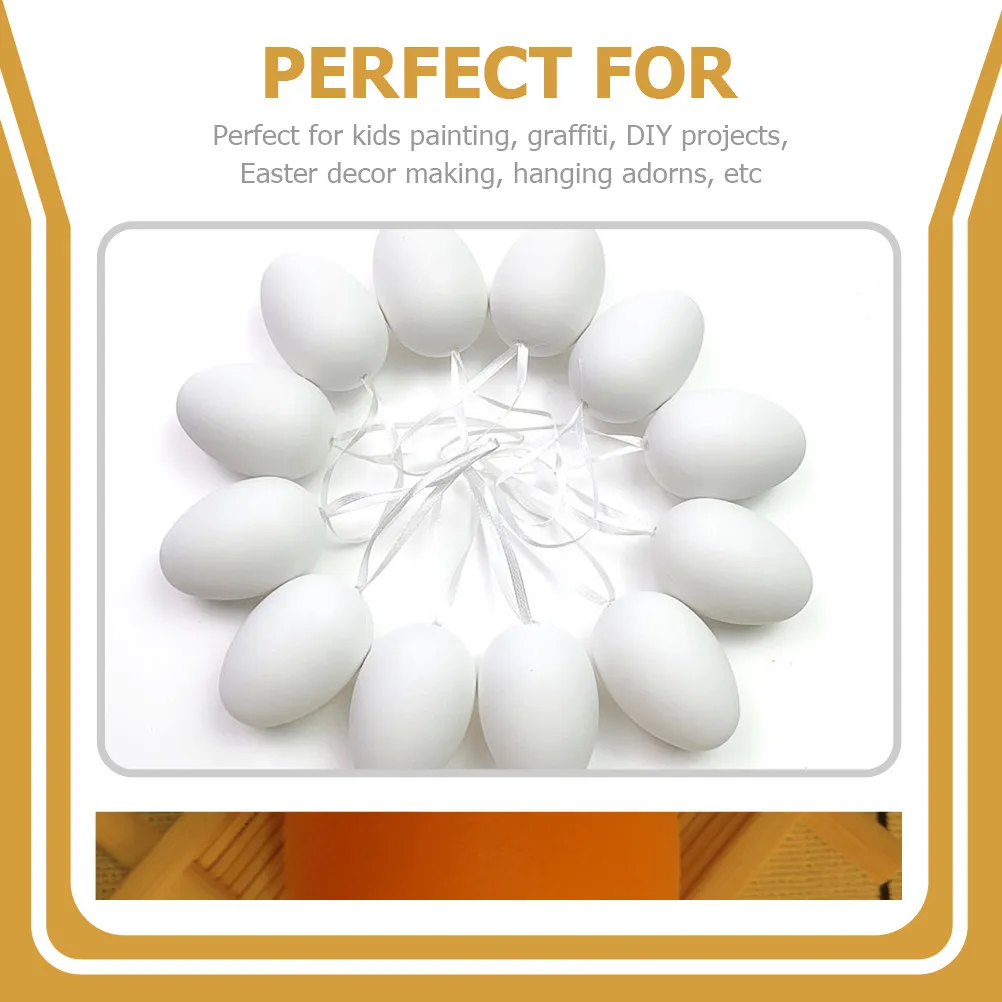 24Pcs DIY Fake Easter Eggs Creative Painting Graffiti for Kids Easter Decor Handicrafts DIY Graffiti Eggs Fake