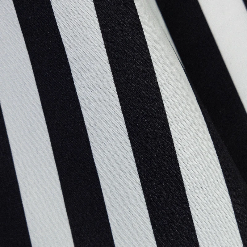 100% Cotton Fabric Red Black White Striped High Density Soft Breathable Business Shirt Dress Summer DIY Fabric for Sewing