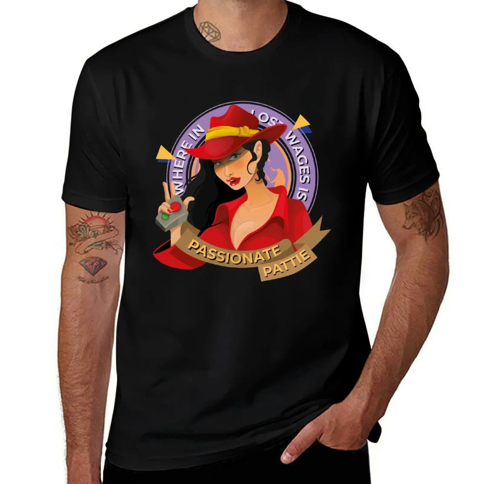 Where in Lost Wages is Passionate Pattie T-Shirt man t shirt cotton high quality T-Shirt