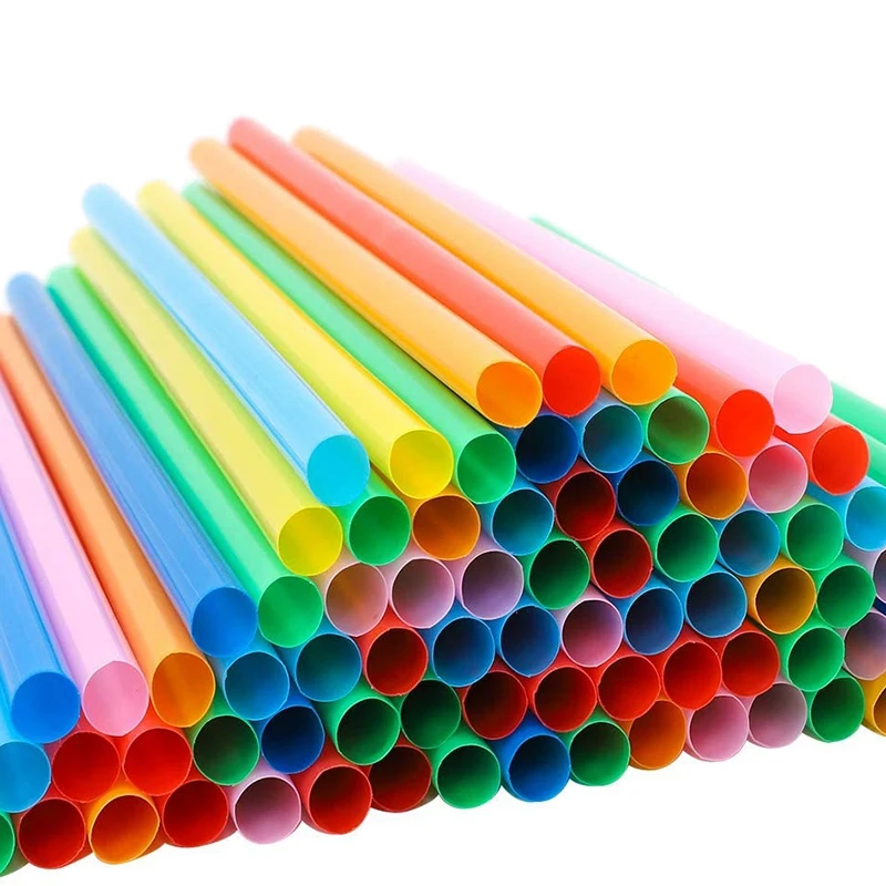 300Pcs 10.3In Jumbo Straws Smoothie Straws Milkshake Straws Extra Wide Extra Long Assorted Bright Colors