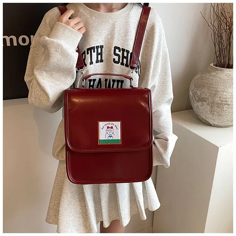 HAEX Vintage Women Backpacks Casual Students Commute PU Shoulder Bags Fashion New All Match JK Uniform Daily Mochilas Para Mujer