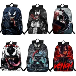 Marvel Legends Venom Backpacks Super Heroes School Bag Children Boys Kindergarten Backpack Kids Children Cartoon Men Laptop Bags