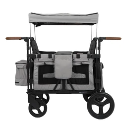 Vagón plegable de 2 asientos con dosel